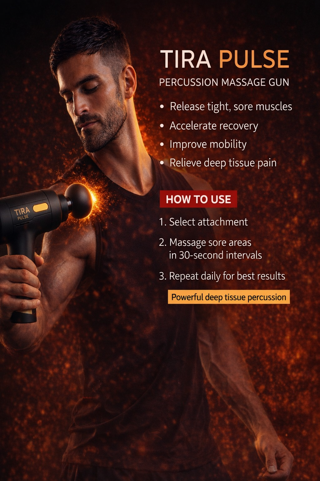 Tira Pulse Deep Tissue Massage Gun